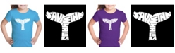 LA Pop Art Girl's Word Art T-Shirt - Save The Whales